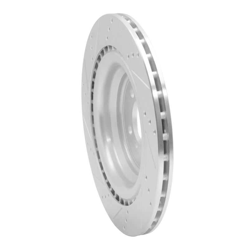 Mercedes-Benz GLE400 Brake Rotor (1) - Rear Right - R1 Concepts - Drilled & Slotted - Silver - `13-`19